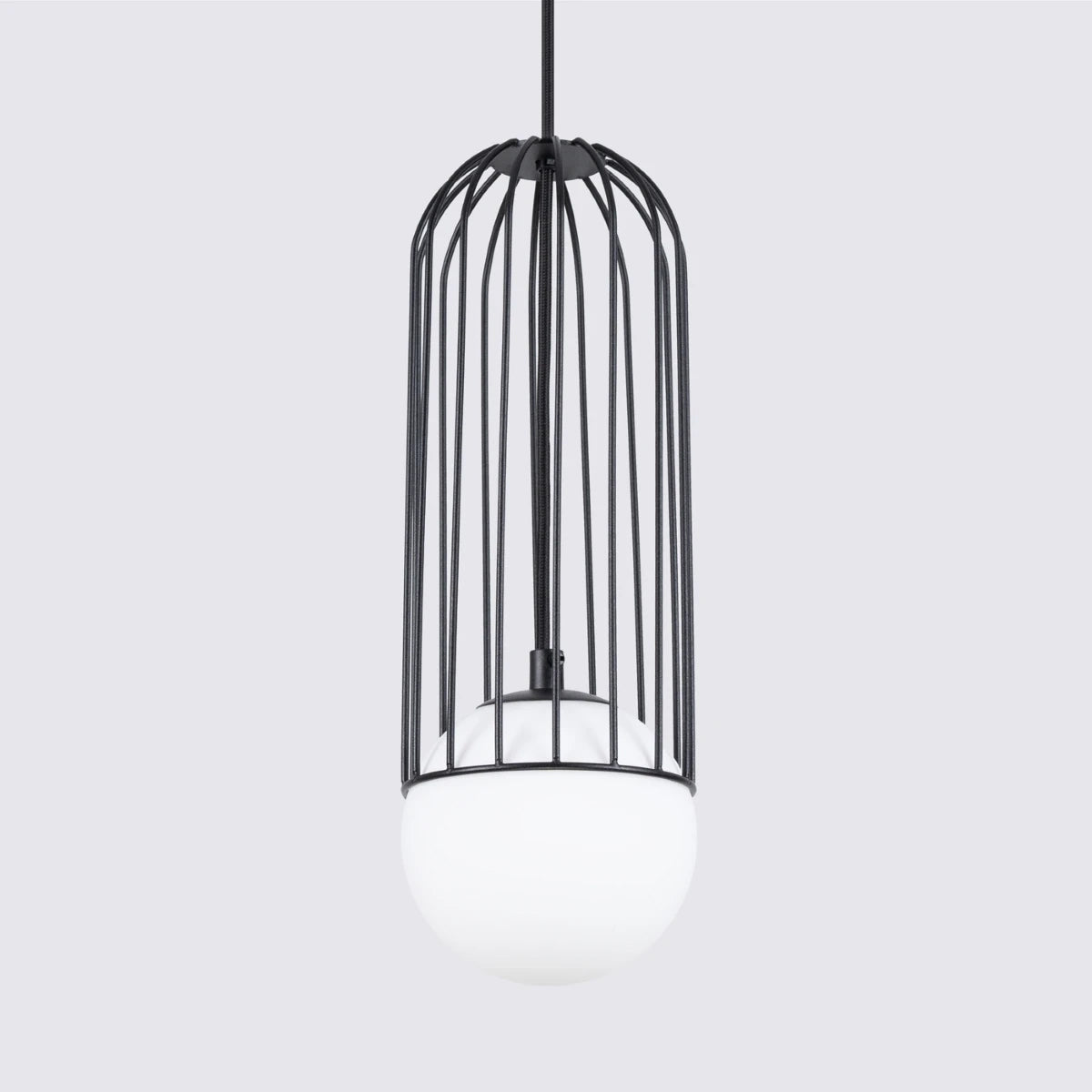 Steel Pendant Light With Brina 1 Lamp - Powder Blue