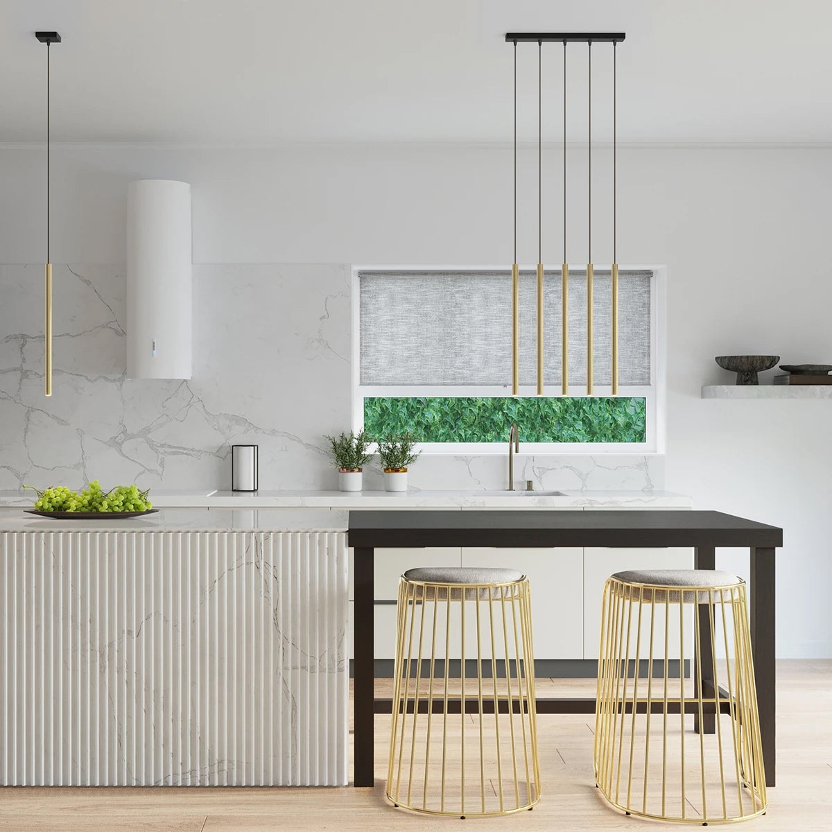 Steel Pendant Light With Pastelo 1 Lamp - Ocean Green