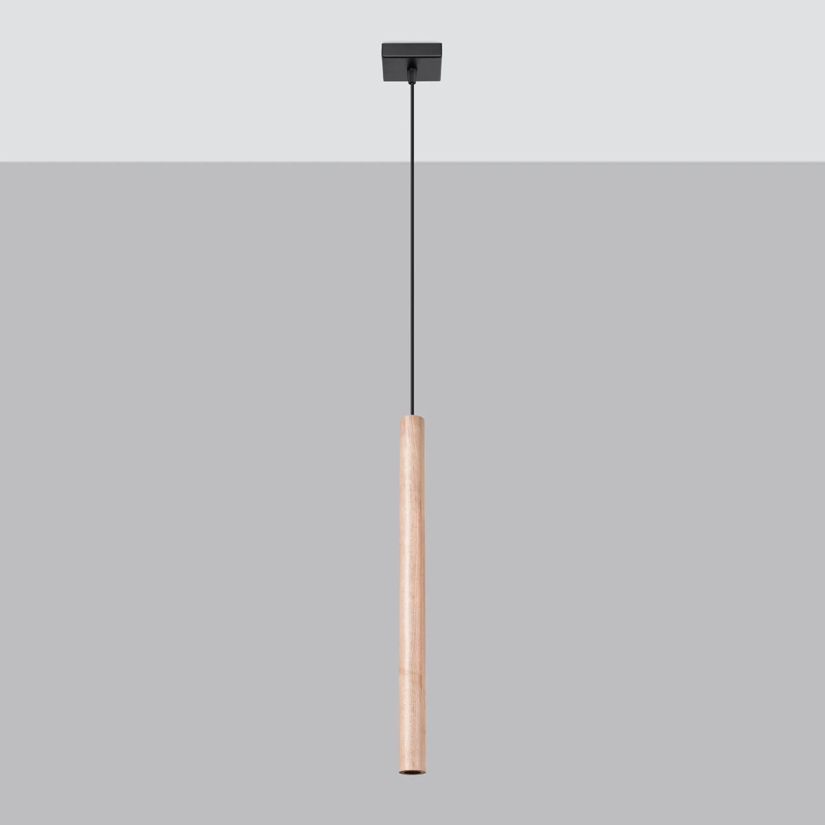 Steel Pendant Light With Pastelo 1 Wooden Lamp - Peach Puff