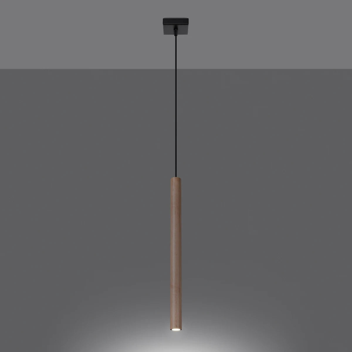 Steel Pendant Light With Pastelo 1 Wooden Lamp - Peach Puff