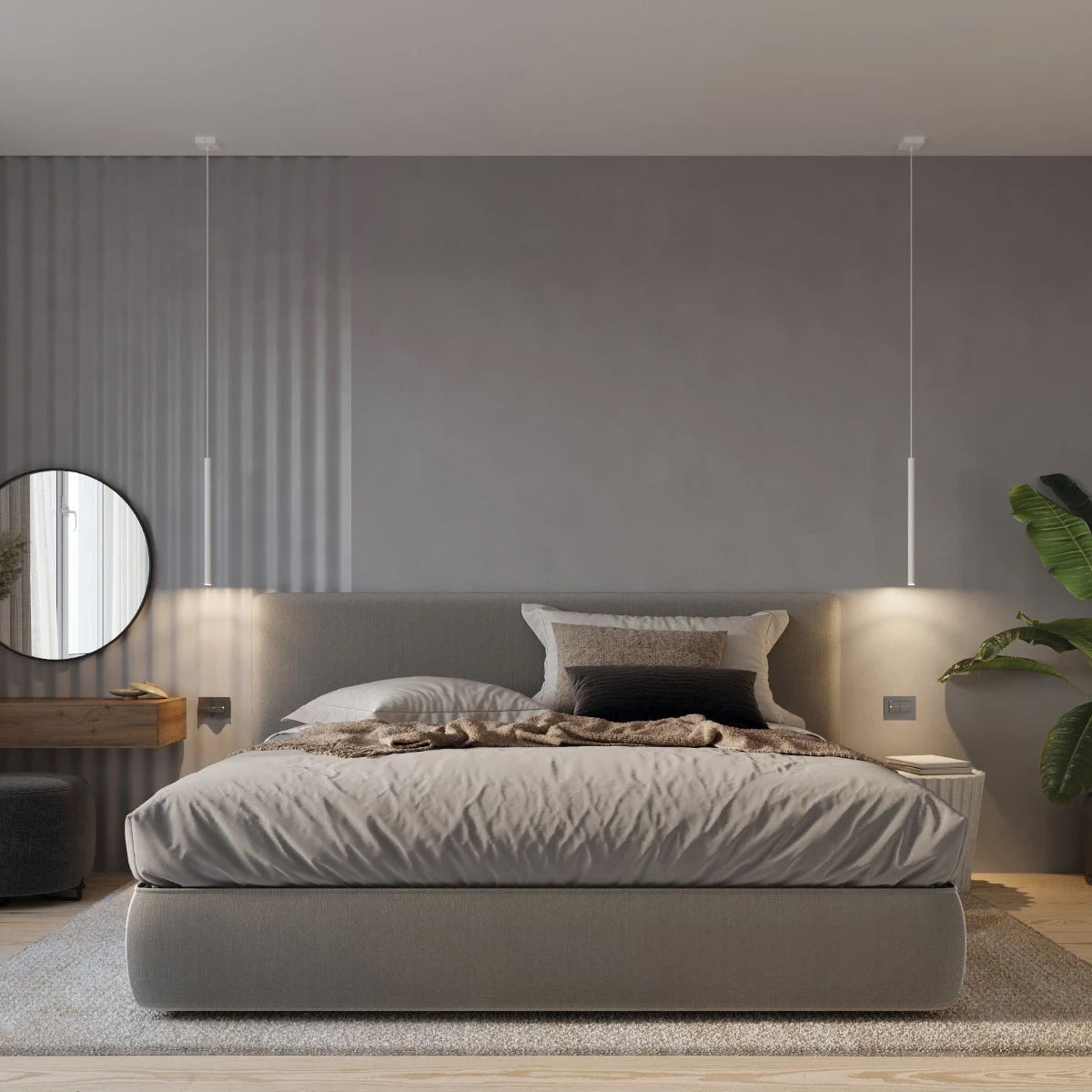 Steel Pendant Light With Pastelo 3 Lamp - Ocean Green