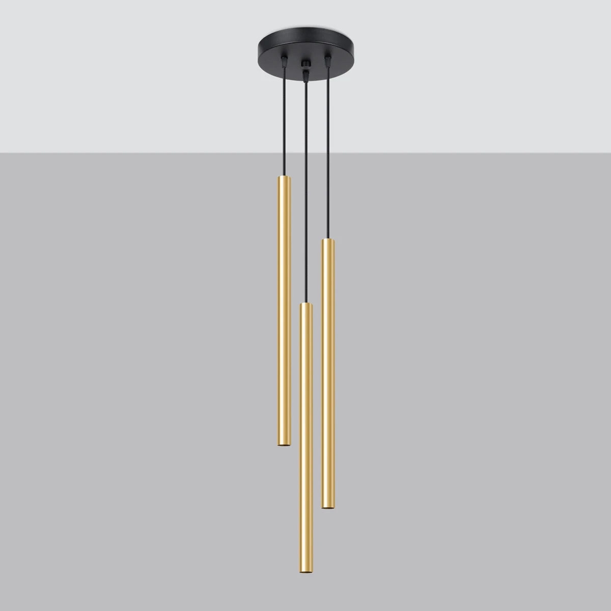 Steel Pendant Light With Pastelo 3P Lamp - Ocean Green