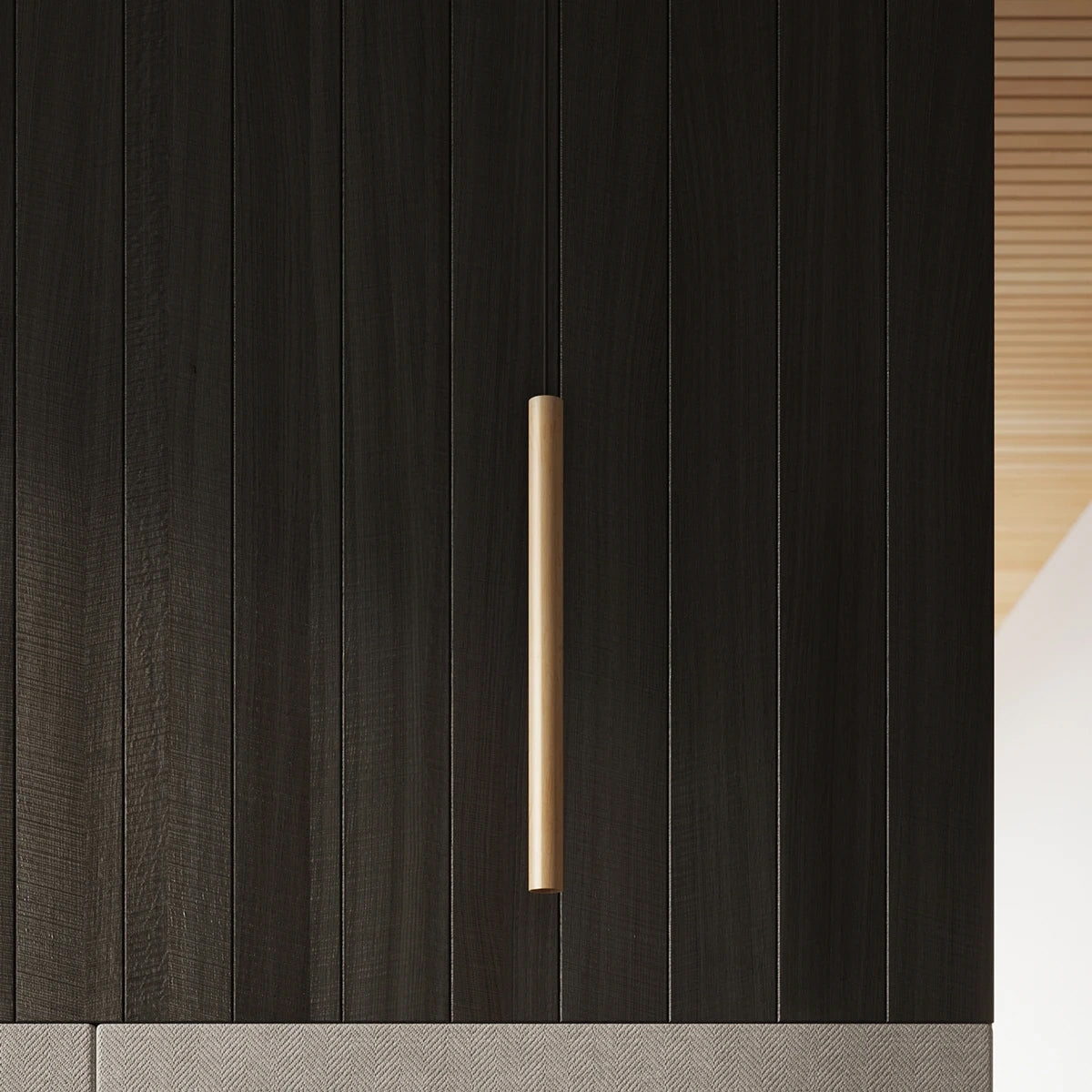 Steel Pendant Light With Pastelo 3P Wooden Lamp - Peach Puff