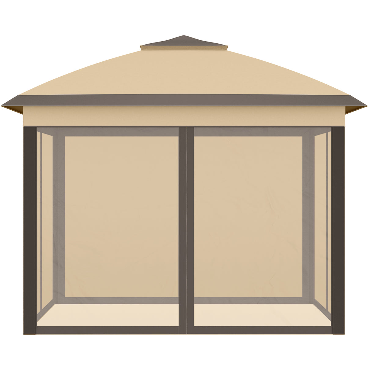 Steel Pop Up Gazebo Height Adjustable Shelter 326cm Width x 326cm Depth - Velmora
