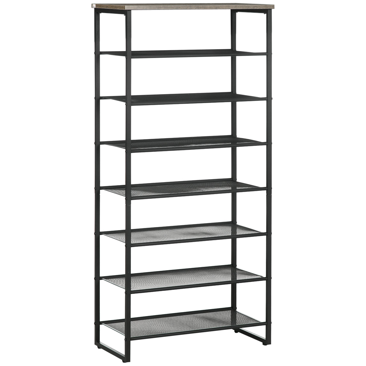 Steel Shoe Rack 60cm Wide 8 Tier - Velmora