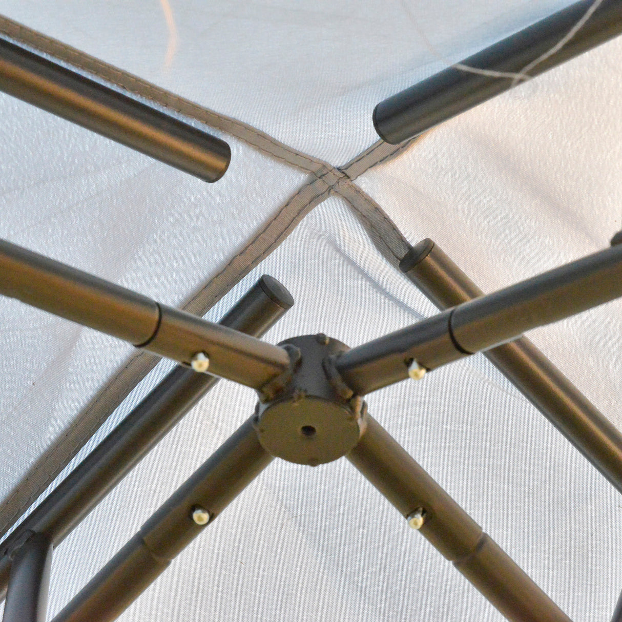 Steel Softtop Gazebo 294cm Width x 294cm Depth With Mosquito Netting - Velmora