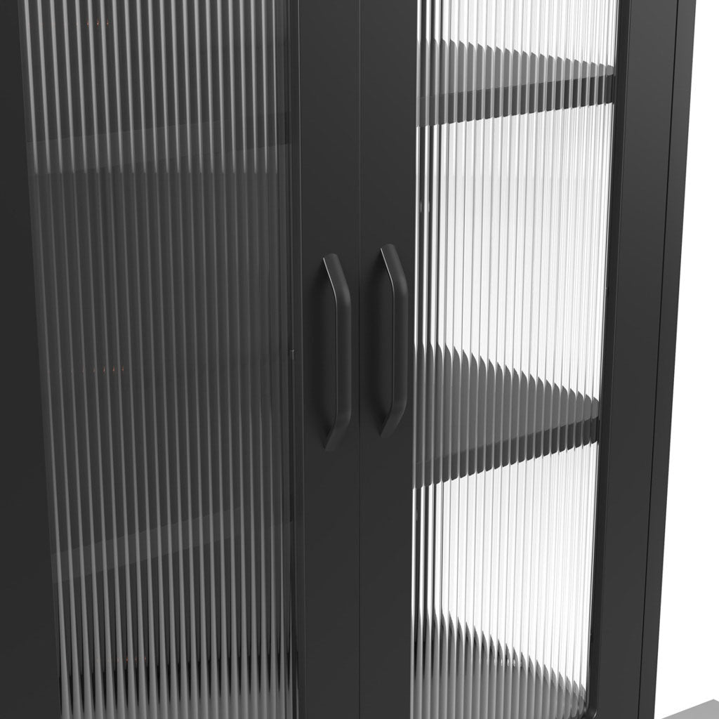 Steel Storage Cabinet With 2 Glass Panel Doors - Marsh