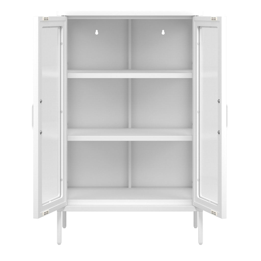Steel Storage Cabinet With 2 Glass Panel Doors - Marsh