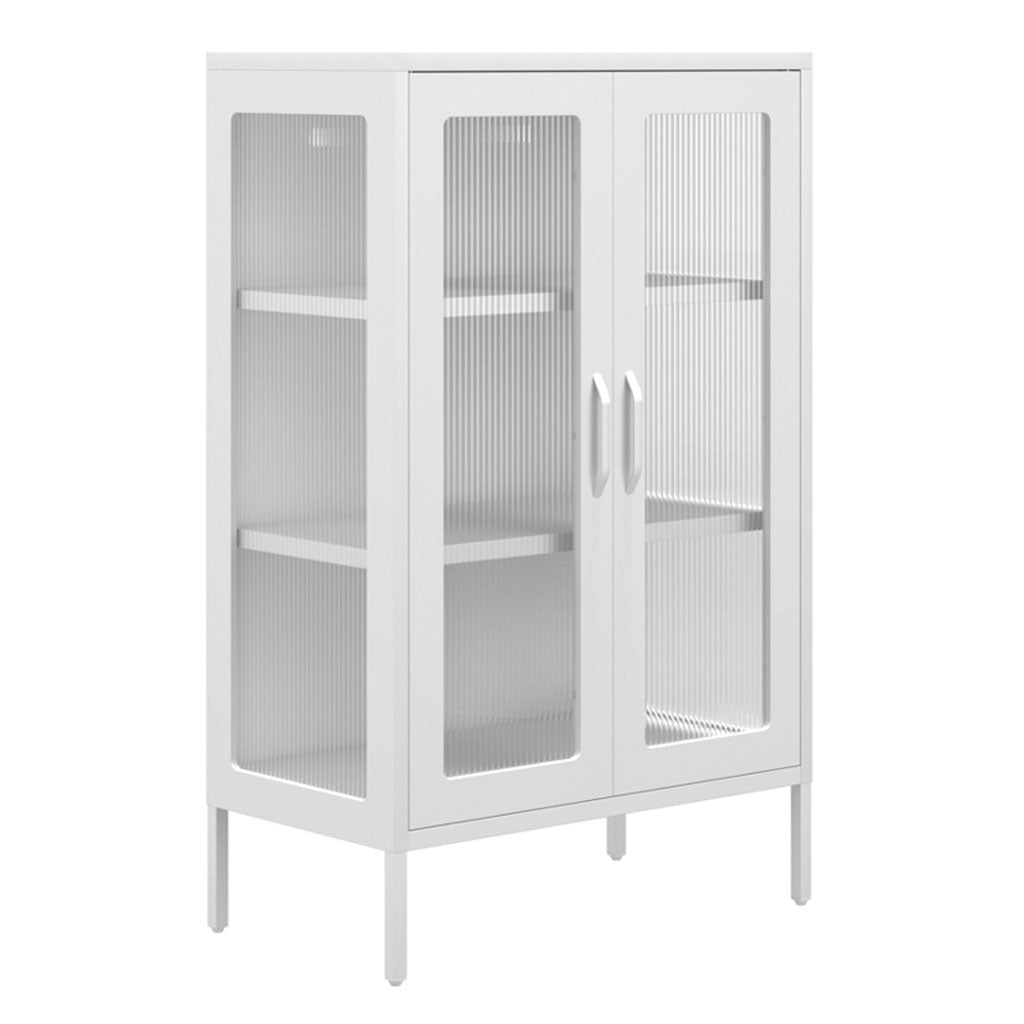 Steel Storage Cabinet With 2 Glass Panel Doors - Marsh