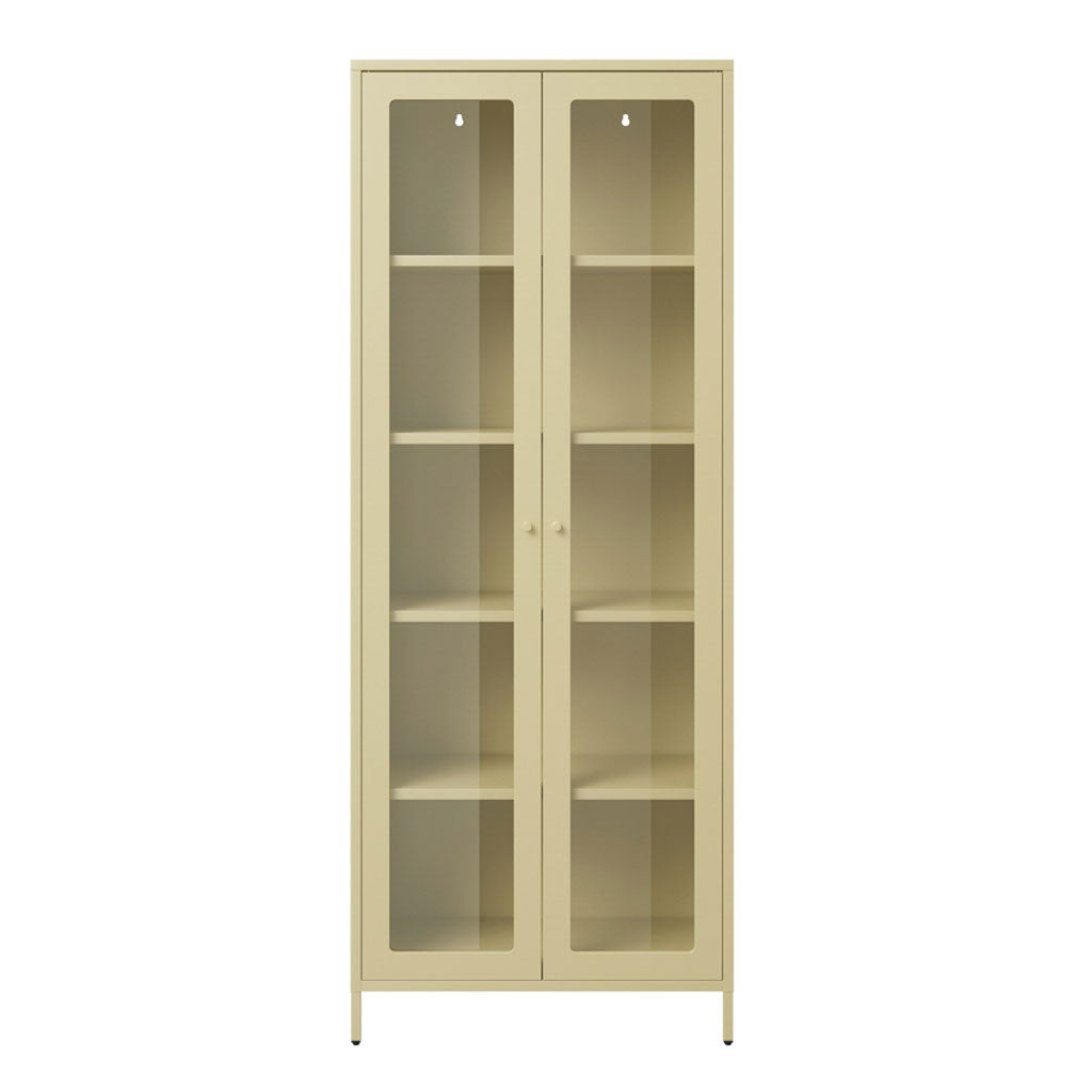 Steel Storage Cabinet With 2 Glass Panel Doors Tall - Marsh