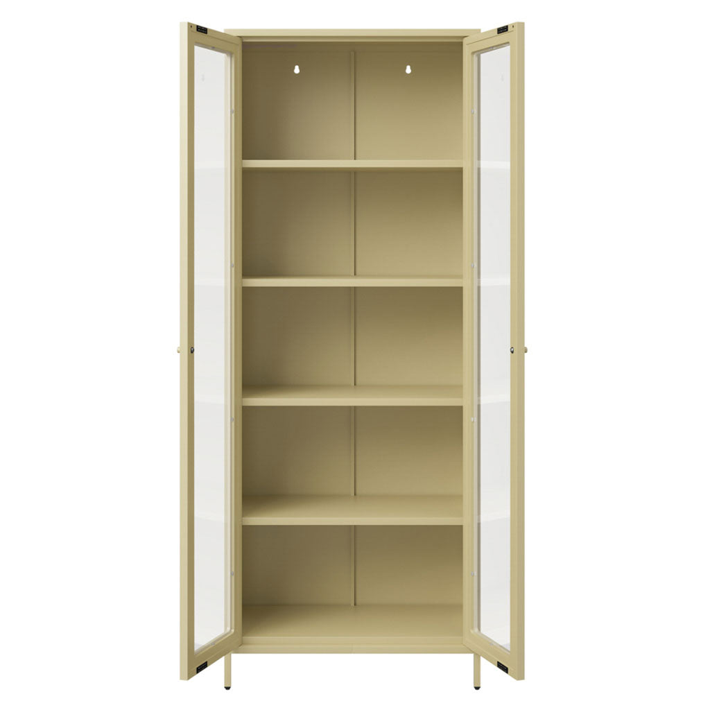 Steel Storage Cabinet With 2 Glass Panel Doors Tall - Marsh