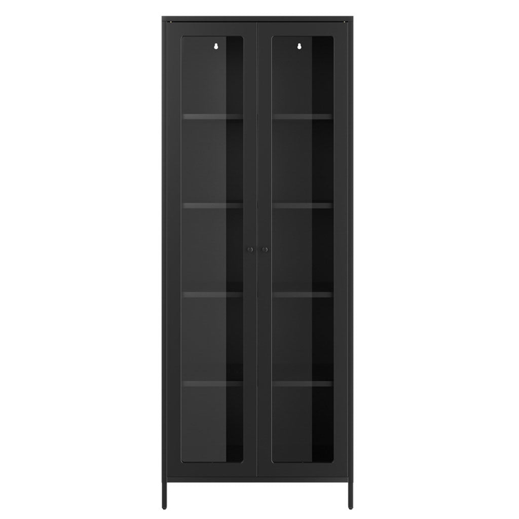Steel Storage Cabinet With 2 Glass Panel Doors Tall - Marsh