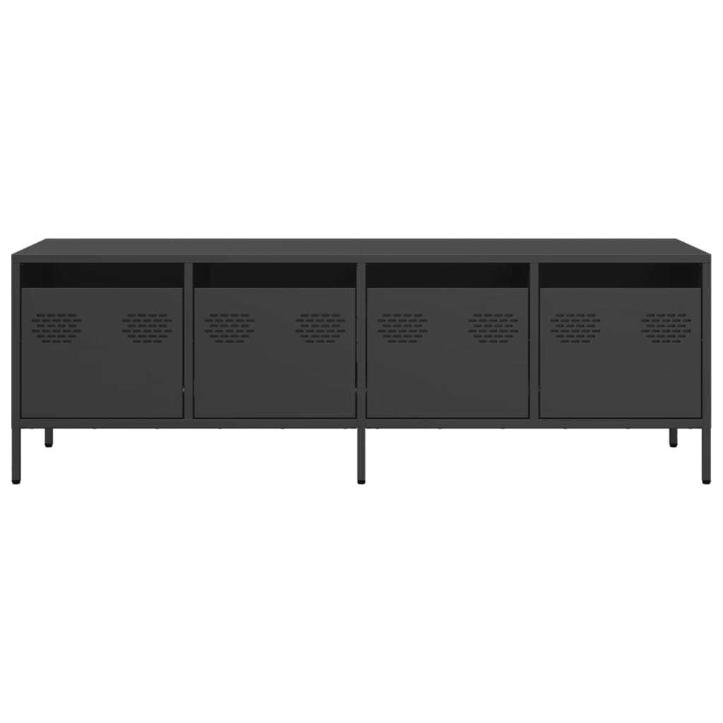 Steel TV Stand 135cm Wide With 4 Drawers - Vantage Home