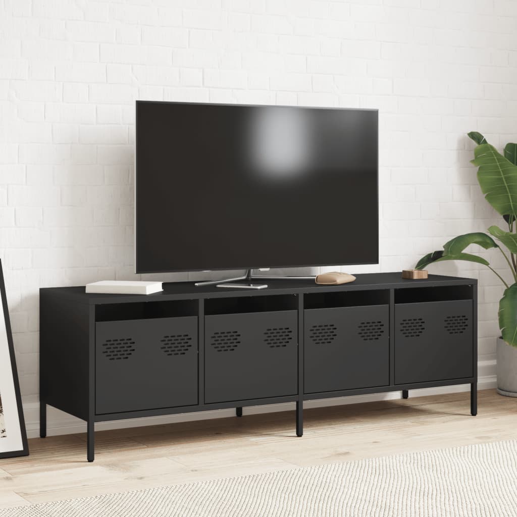 Steel TV Stand 135cm Wide With 4 Drawers - Vantage Home