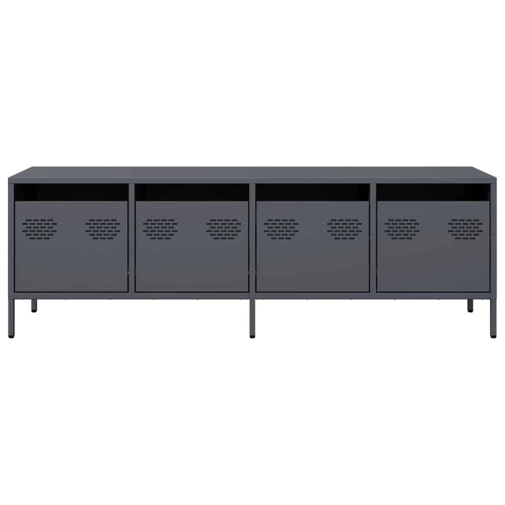 Steel TV Stand 135cm Wide With 4 Drawers - Vantage Home