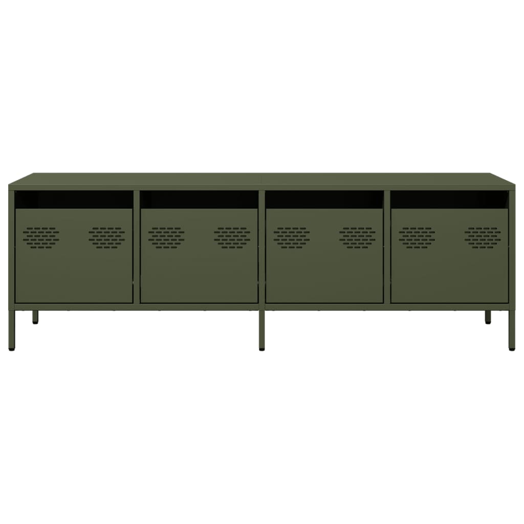 Steel TV Stand 135cm Wide With 4 Drawers - Vantage Home