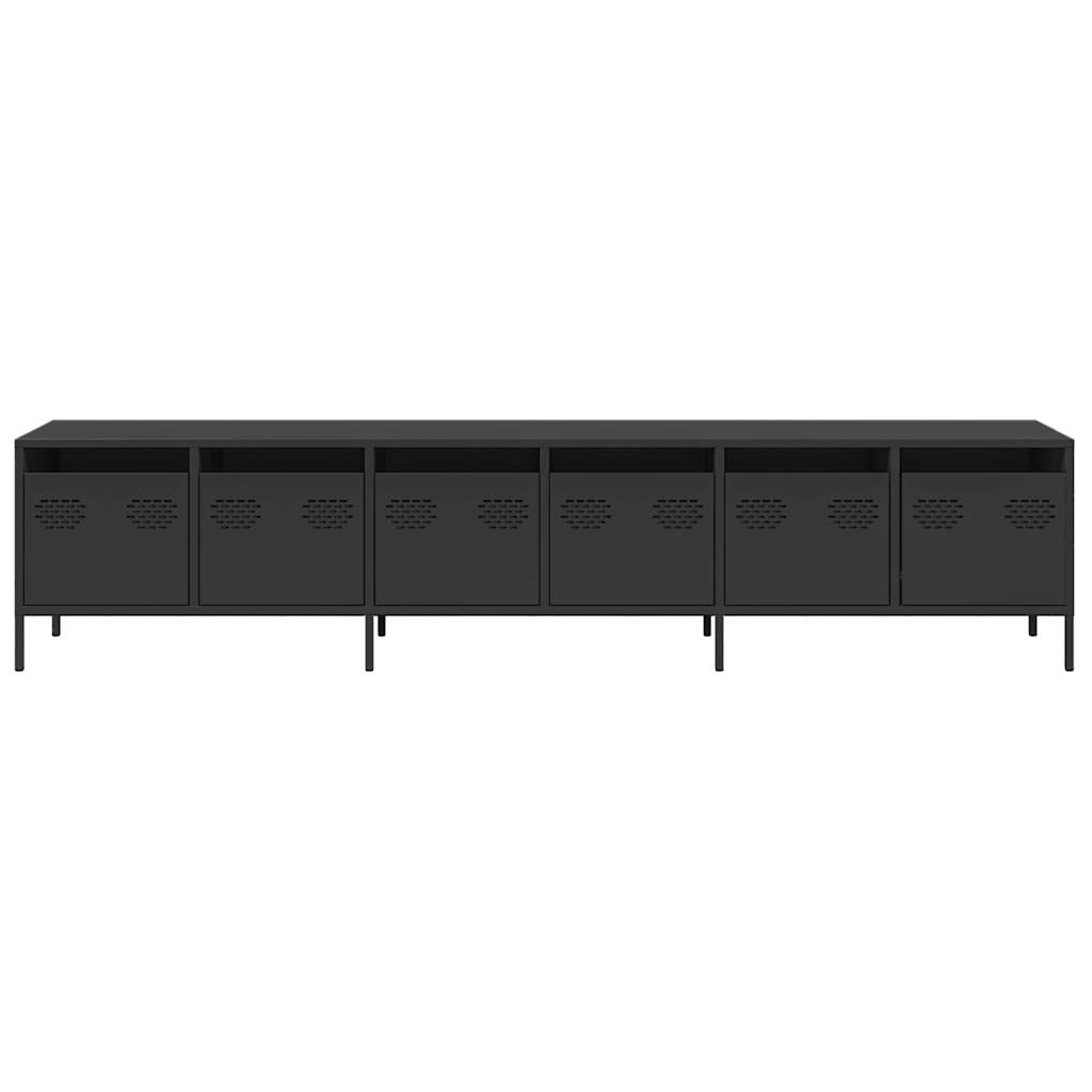 Steel TV Stand 202cm Wide With 6 Drawers - Vantage Home