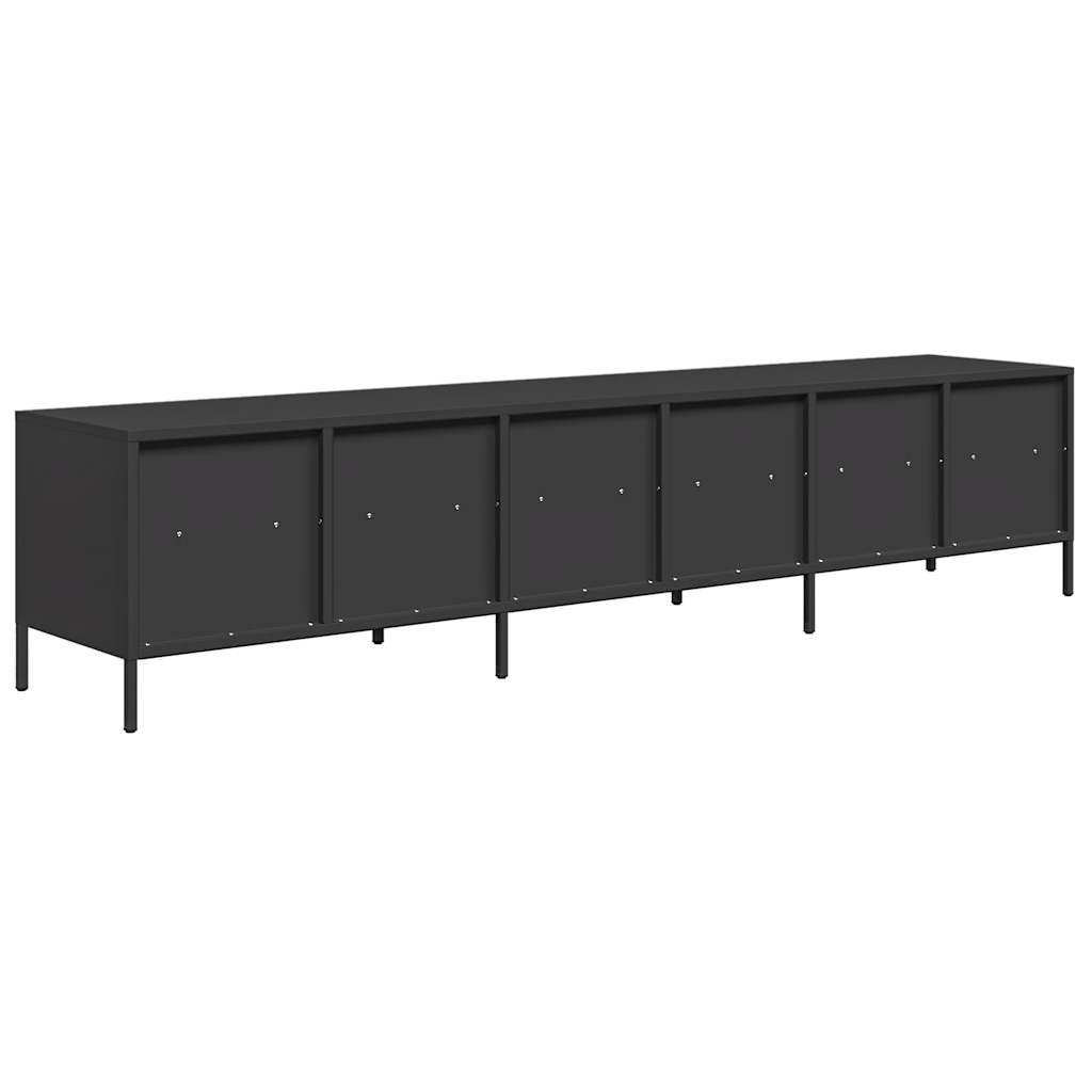 Steel TV Stand 202cm Wide With 6 Drawers - Vantage Home