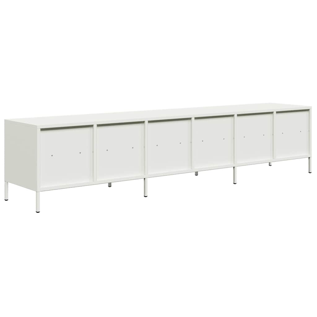 Steel TV Stand 202cm Wide With 6 Drawers - Vantage Home