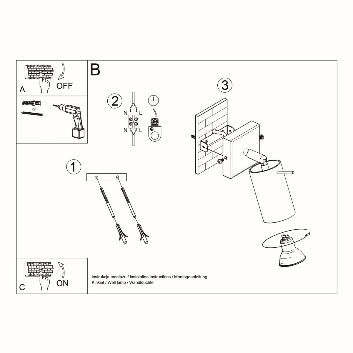 Steel Wall Light With 1 Ring Lamp - Bittersweet Shimmer