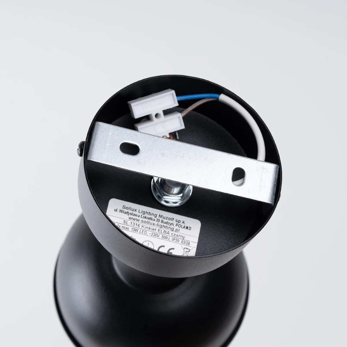 Steel Wall Light With Elba Lamp - Bittersweet Shimmer