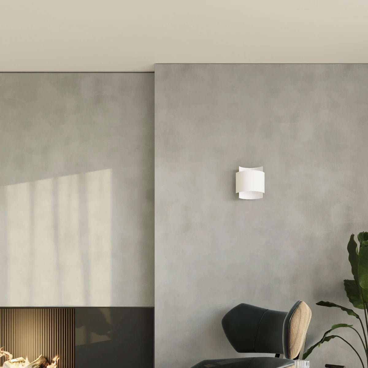 Steel Wall Light With Impact Lamp - Blue Sapphire