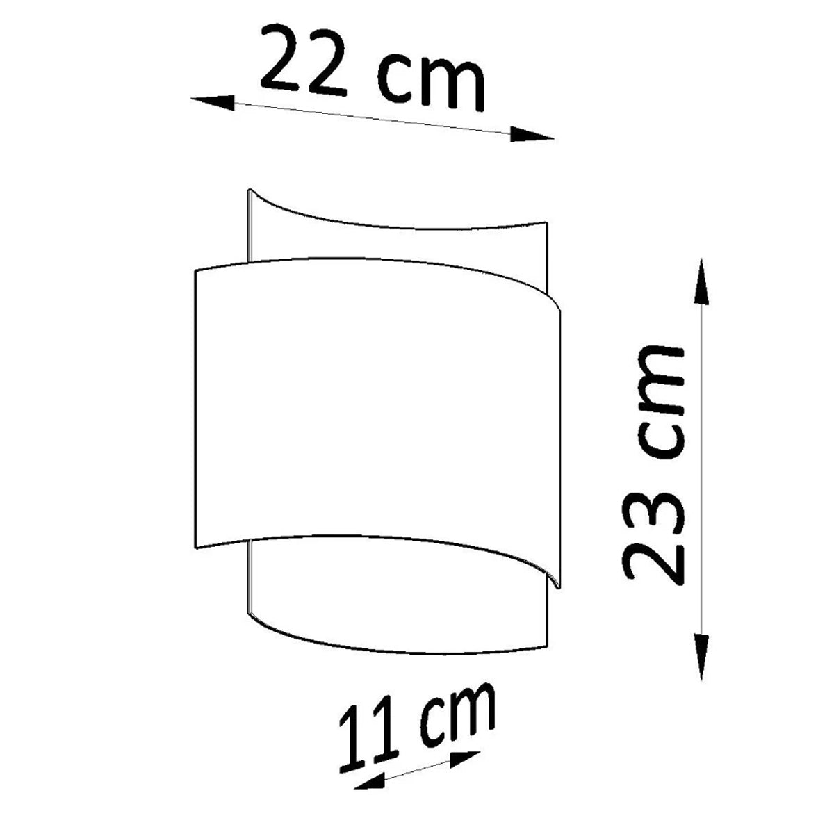 Steel Wall Light With Impact Lamp - Blue Sapphire