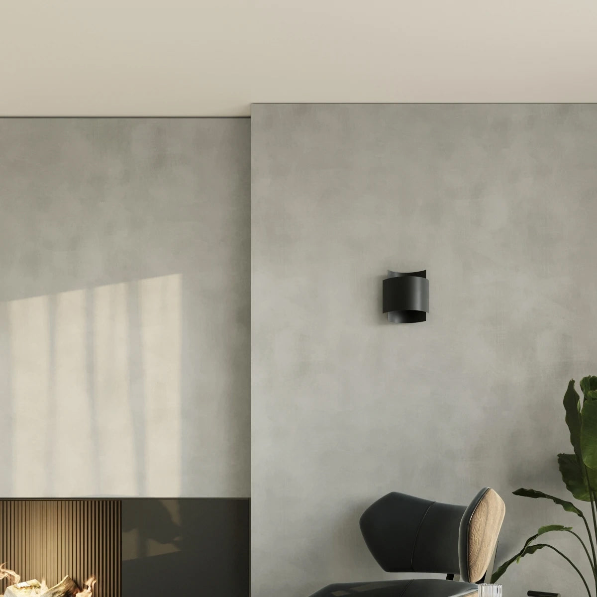 Steel Wall Light With Impact Lamp - Blue Sapphire