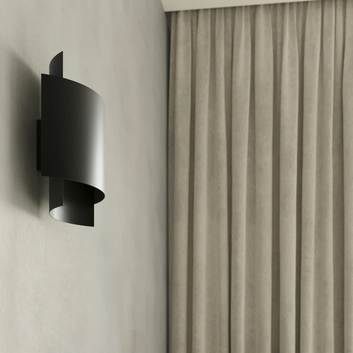 Steel Wall Light With Impact Lamp - Blue Sapphire