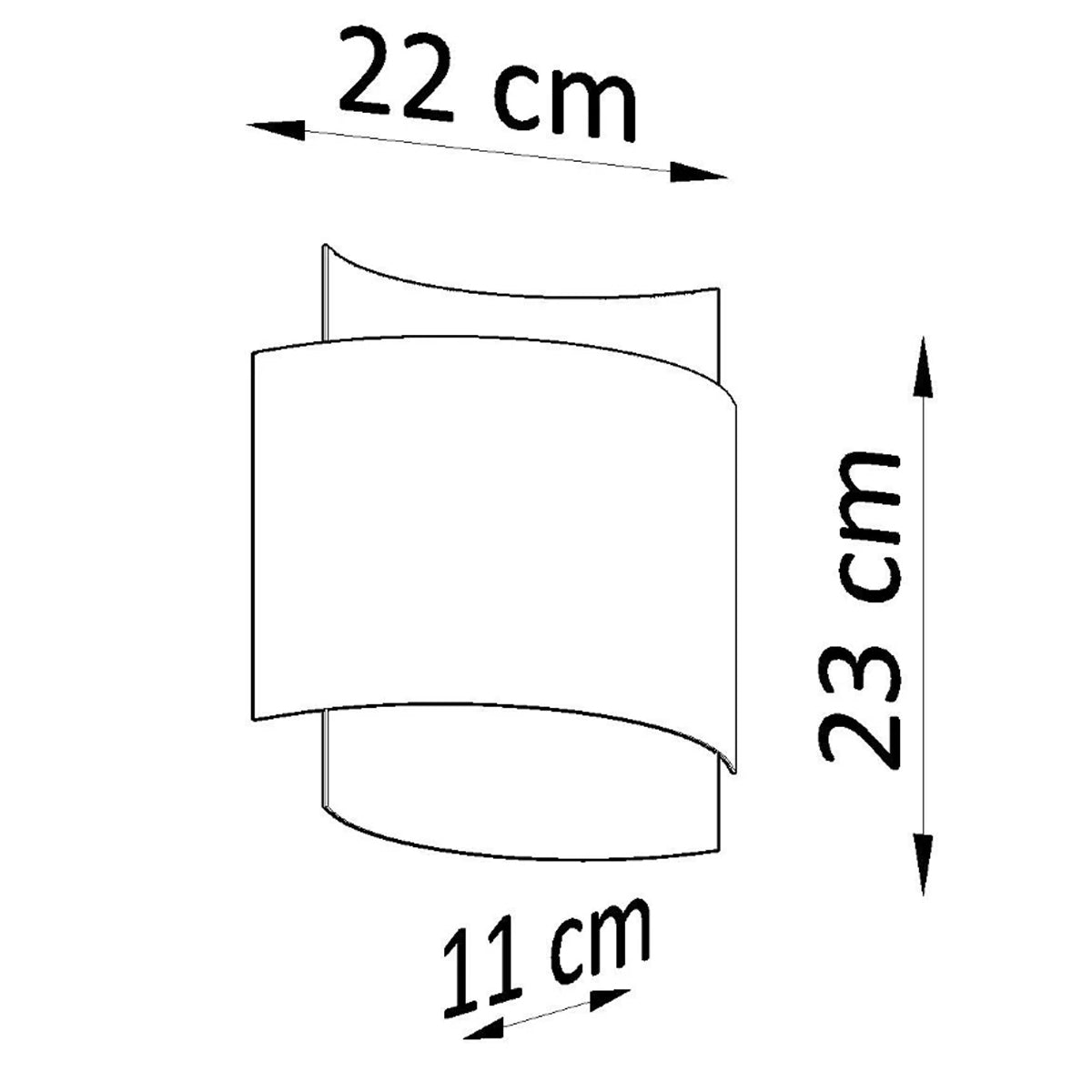 Steel Wall Light With Impact Lamp - Blue Sapphire