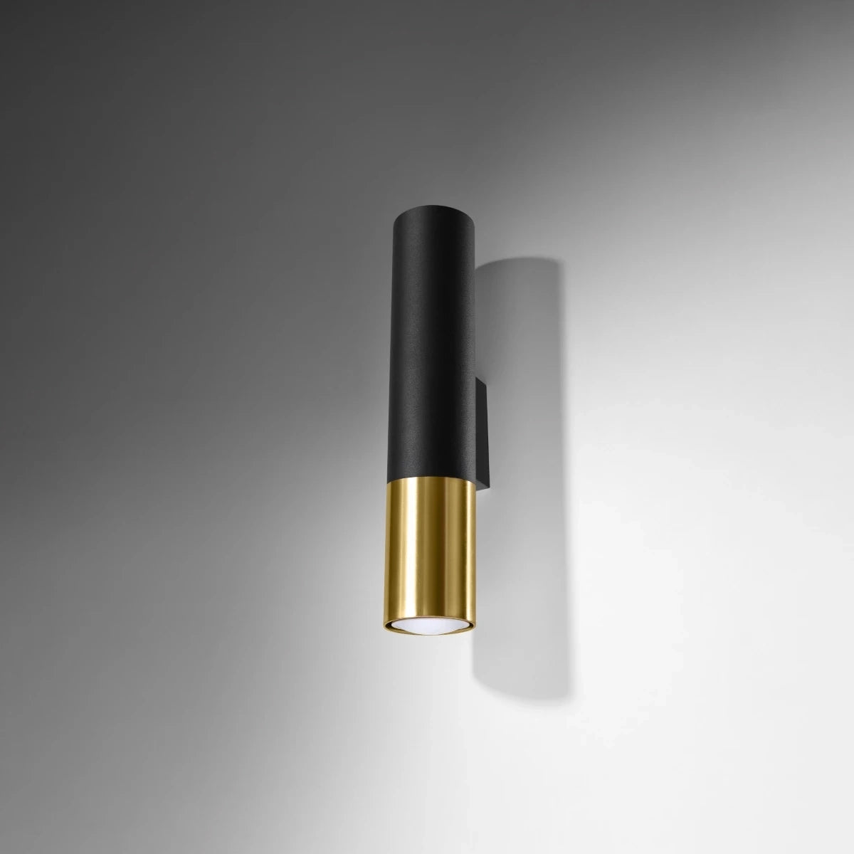 Steel Wall Light With Loopez Lamp in Black - Ocean Green