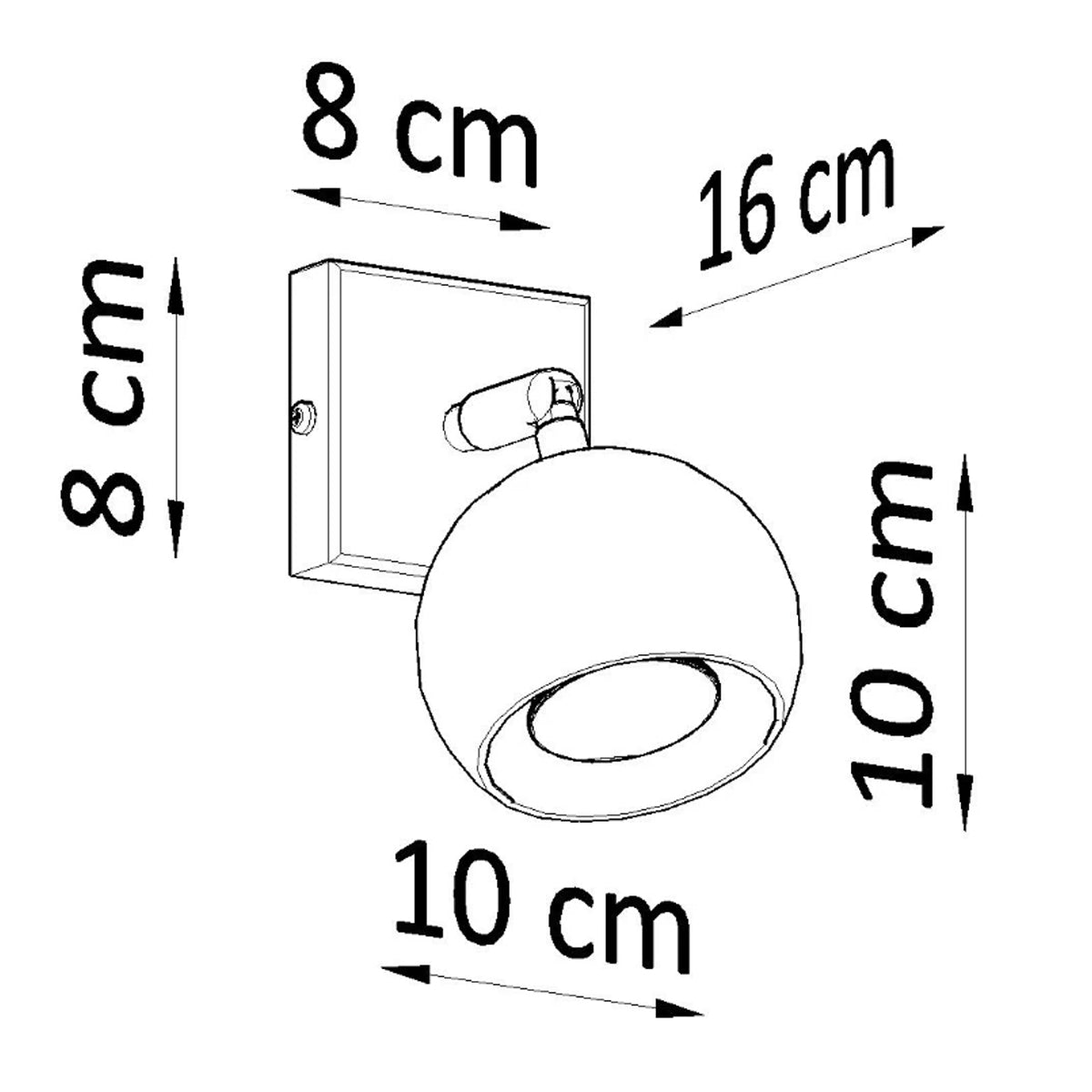 Steel Wall Light With Oculare Lamp - Bittersweet Shimmer
