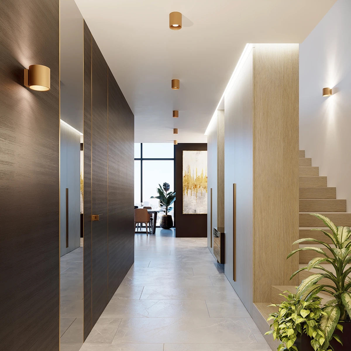 Steel Wall Light With Orbis 1 Lamp - Deep Space