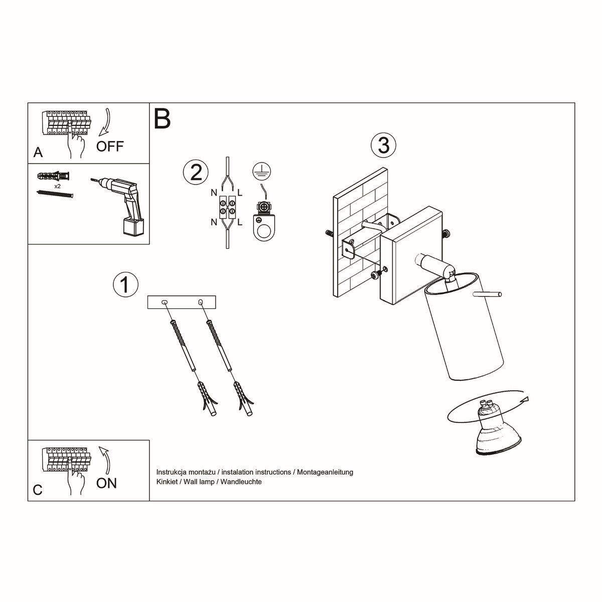 Steel Wall Light With Ring Lamp - Bittersweet Shimmer