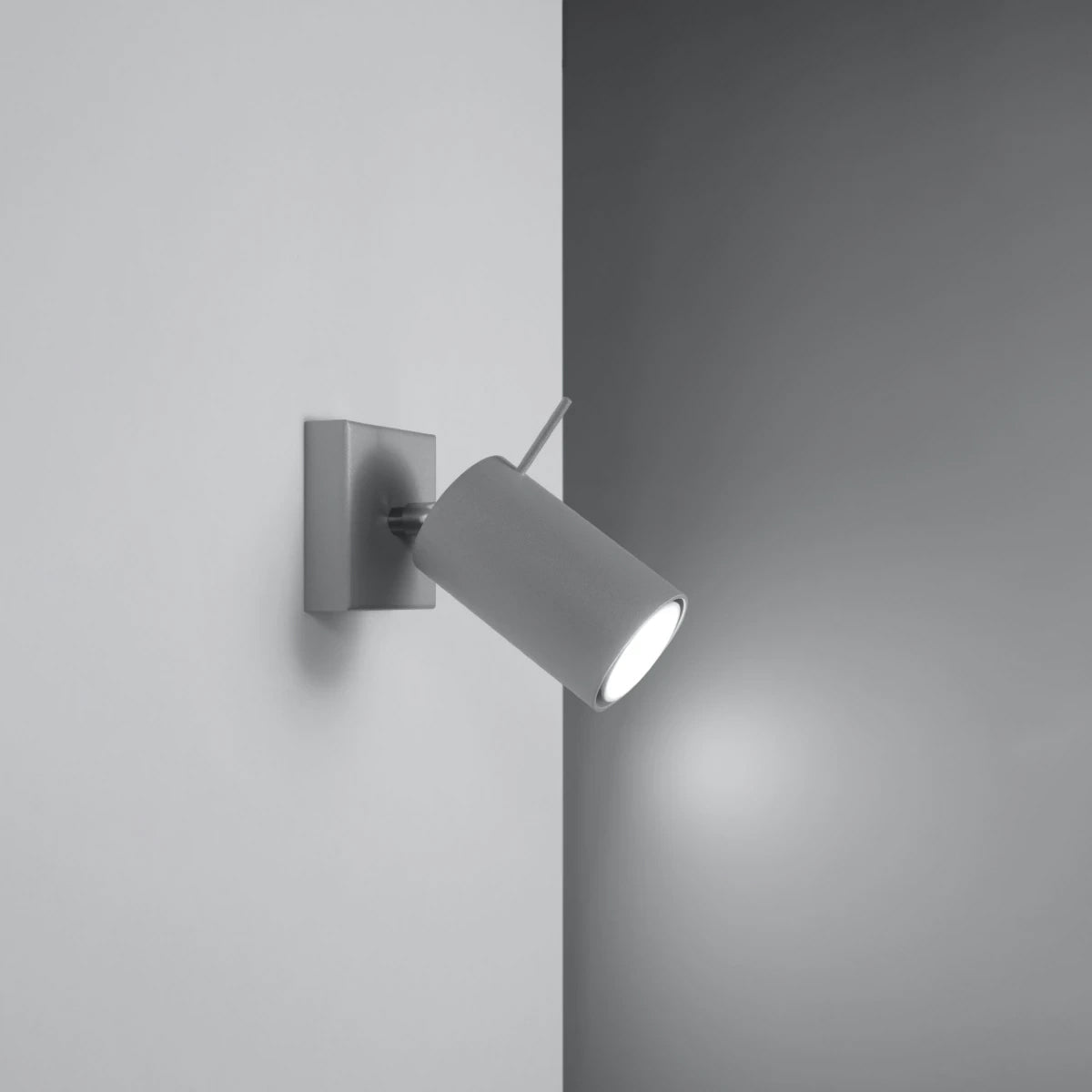 Steel Wall Light With Ring Lamp - Bittersweet Shimmer