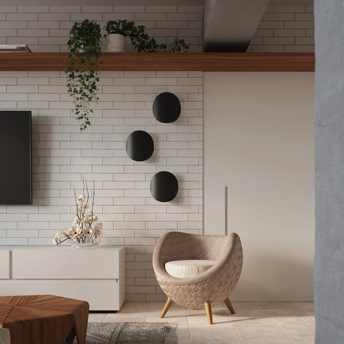 Steel Wall Light With Senses Lamp - Blue Sapphire