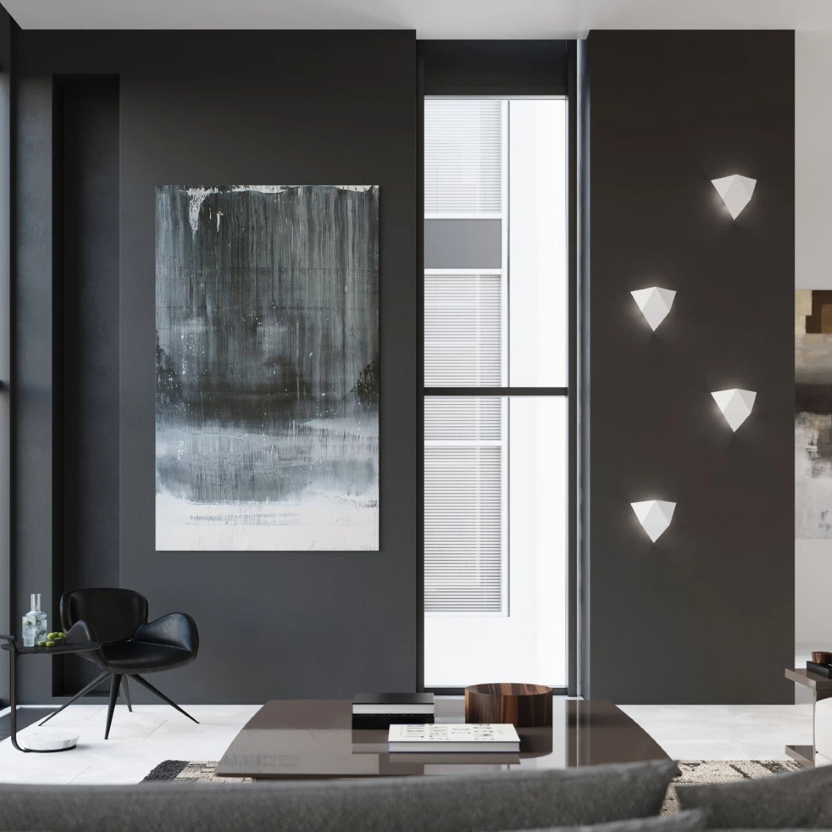 Steel Wall Light With Solido Lamp - Blue Sapphire