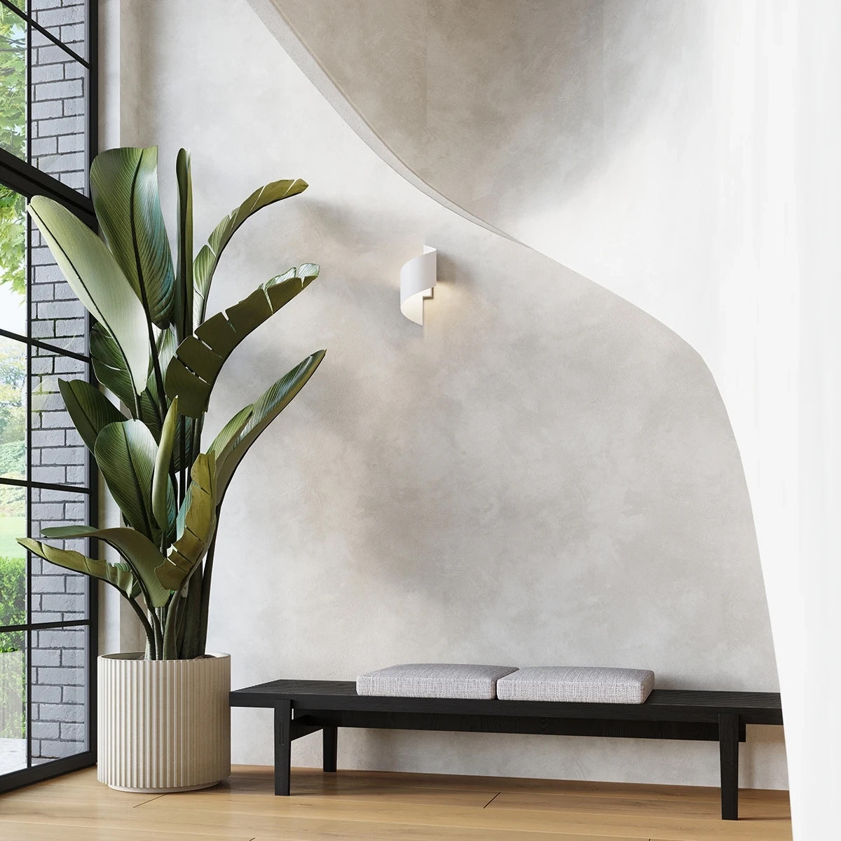 Steel Wall Light With Talassa Lamp - Blue Sapphire