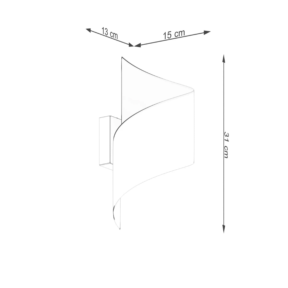 Steel Wall Light With Talassa Lamp - Blue Sapphire