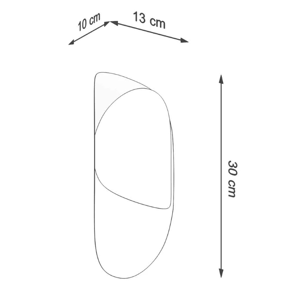 Steel Wall Light With Tear Lamp - Blue Sapphire