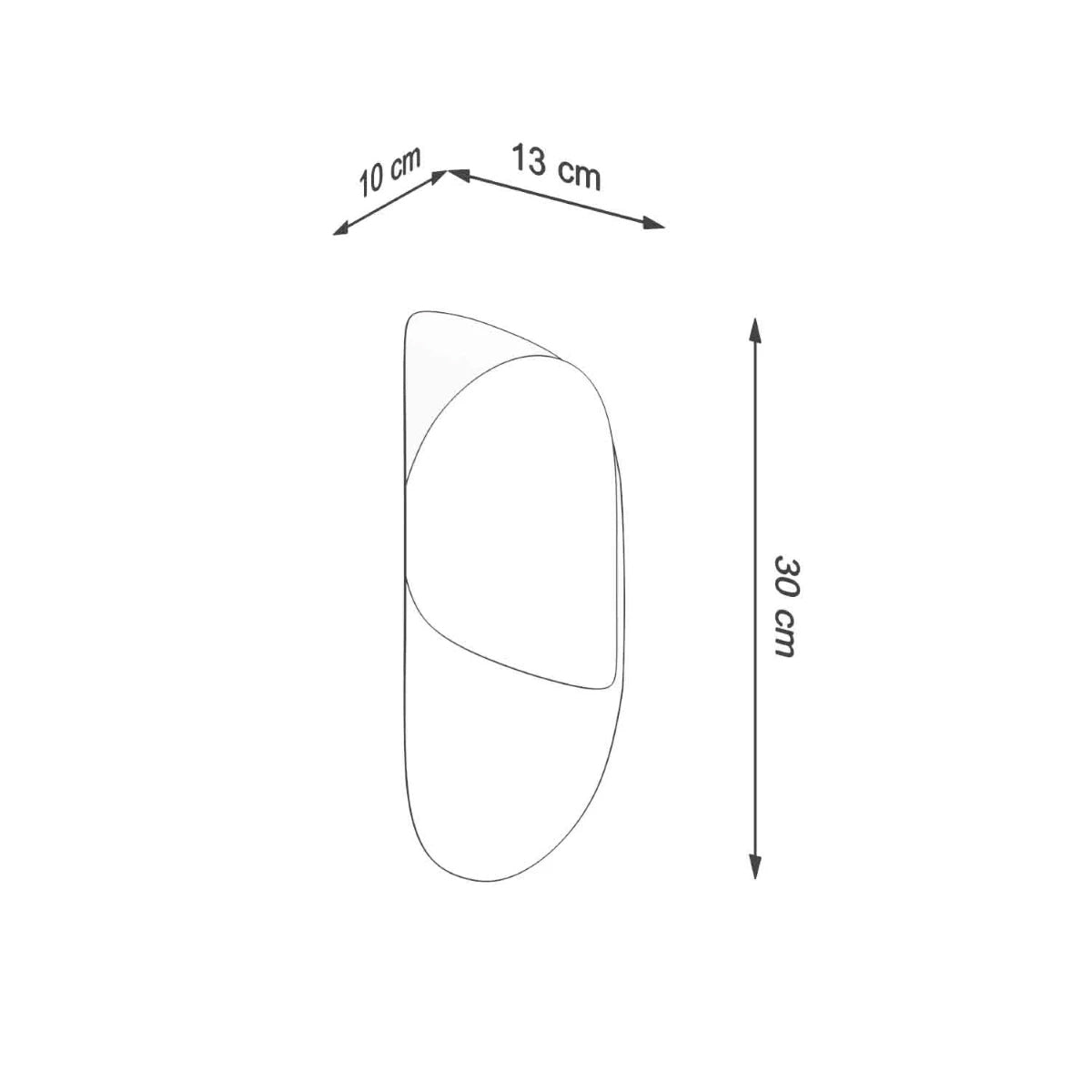 Steel Wall Light With Tear Lamp - Blue Sapphire