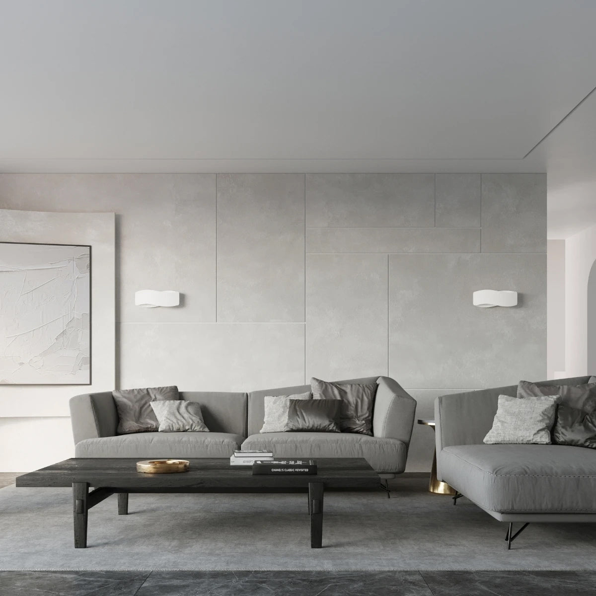 Steel Wall Light With Tila 30 Lamp - Blue Sapphire