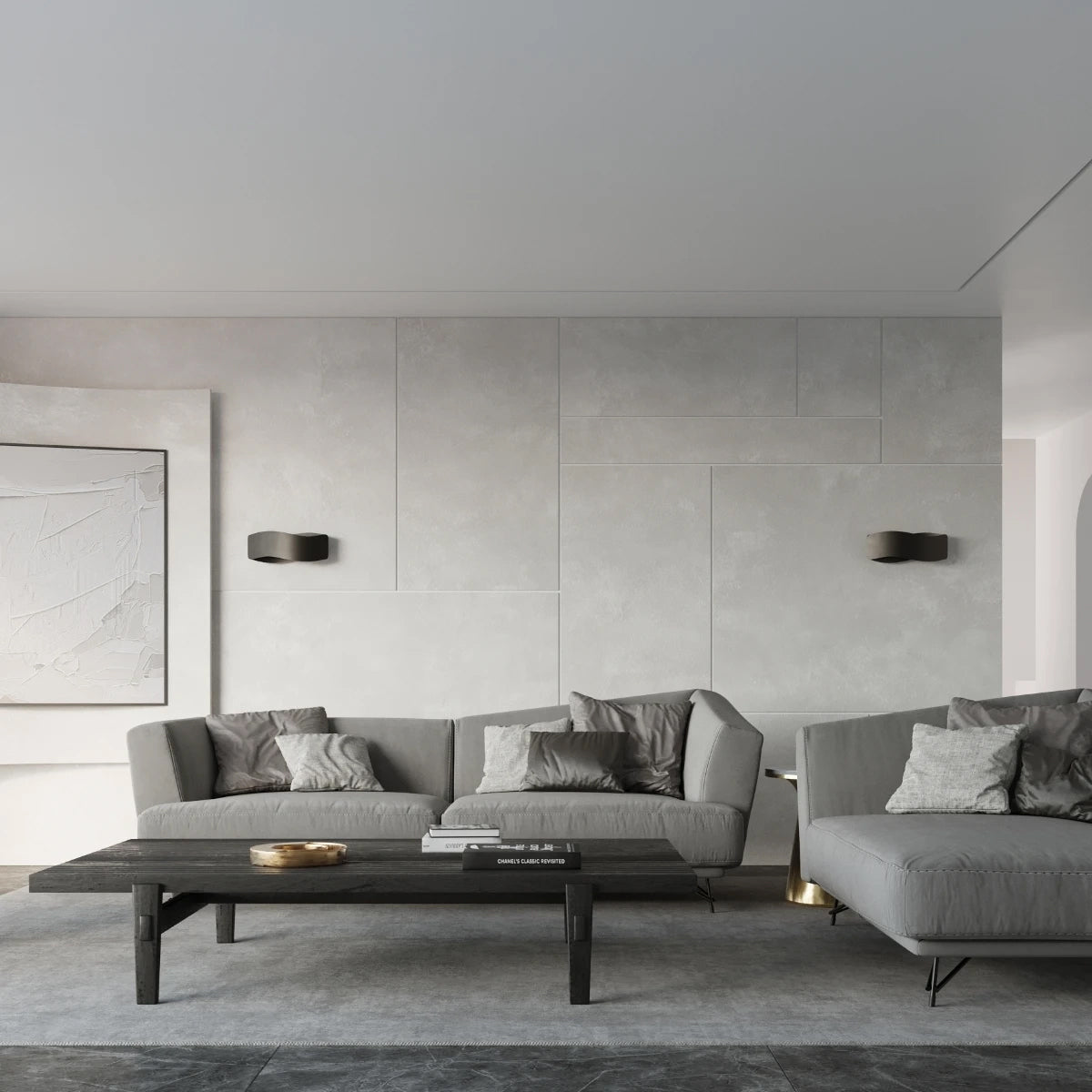 Steel Wall Light With Tila 30 Lamp - Blue Sapphire