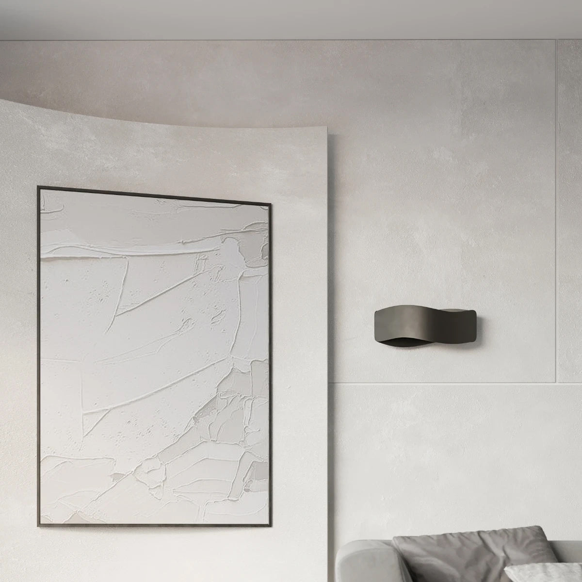 Steel Wall Light With Tila 30 Lamp - Blue Sapphire