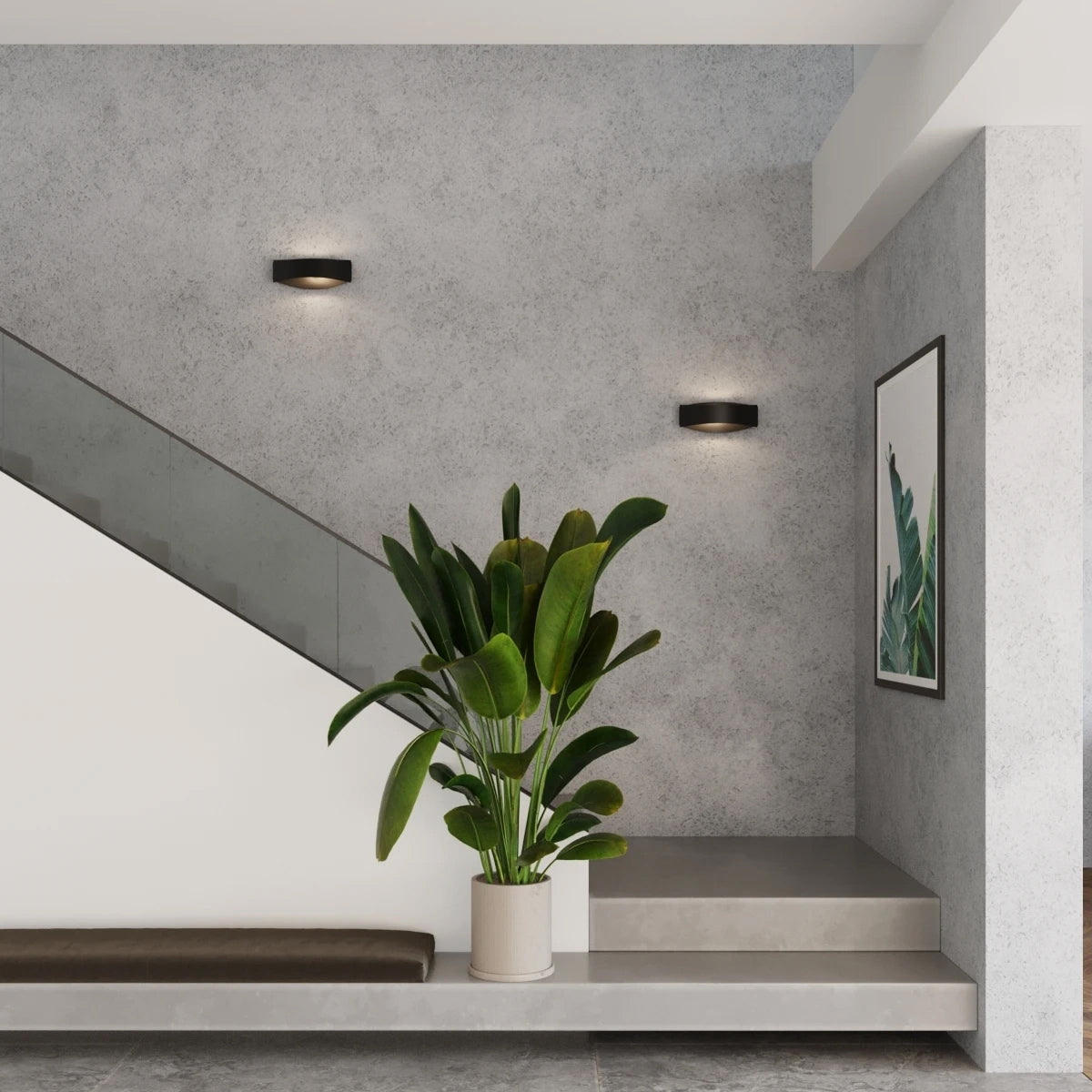 Steel Wall Light With Toni Lamp - Blue Sapphire