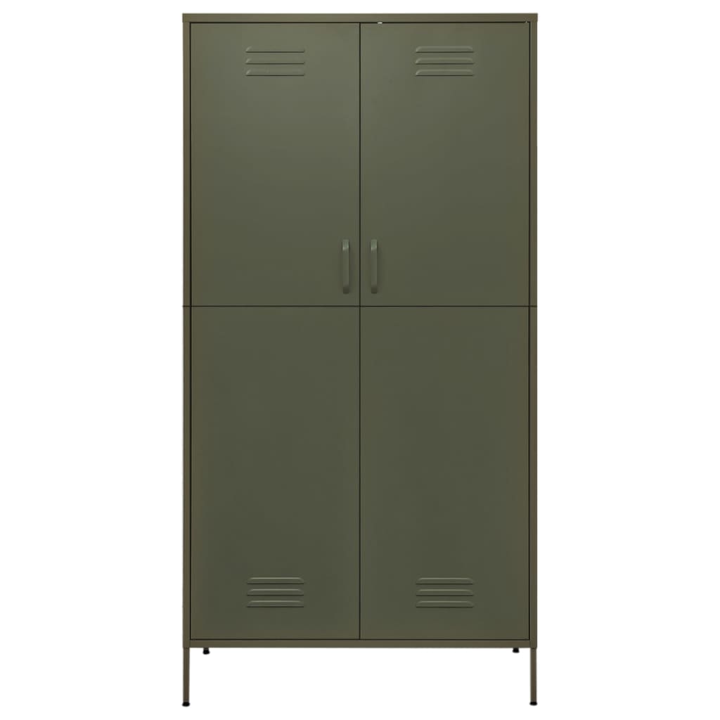 Steel Wardrobe 90cm Wide With 2 Doors - Vantage Home