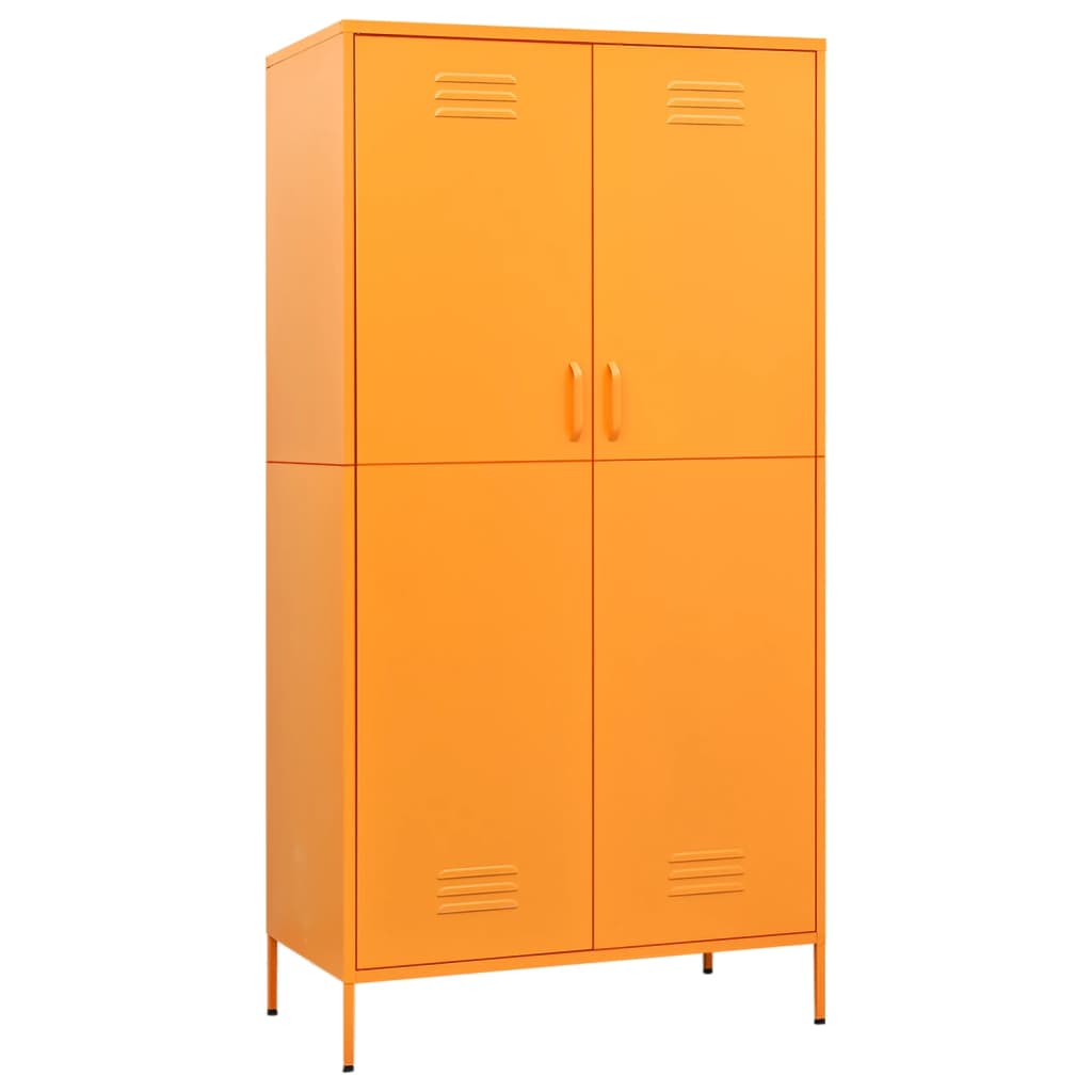 Steel Wardrobe 90cm Wide With 2 Doors - Vantage Home