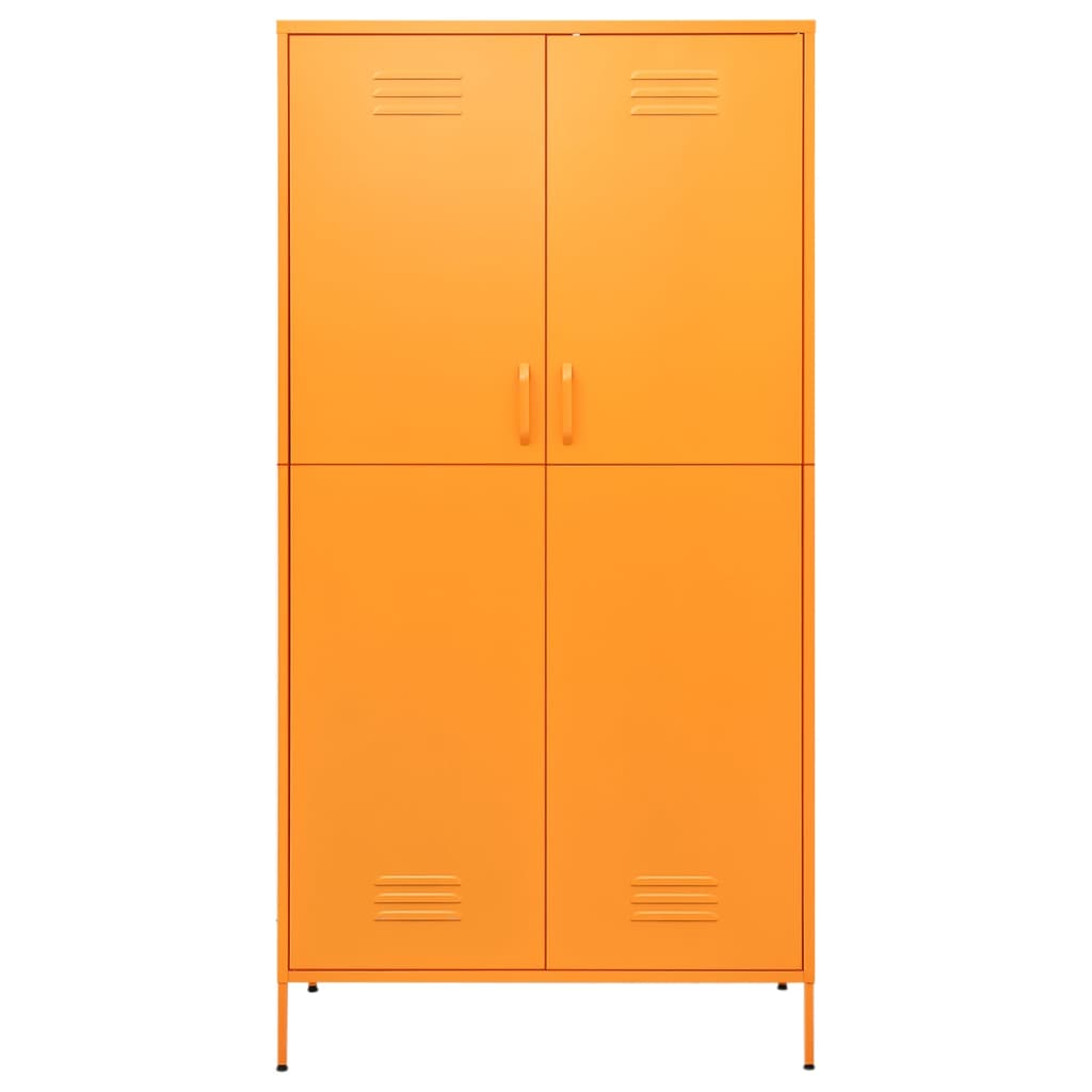 Steel Wardrobe 90cm Wide With 2 Doors - Vantage Home