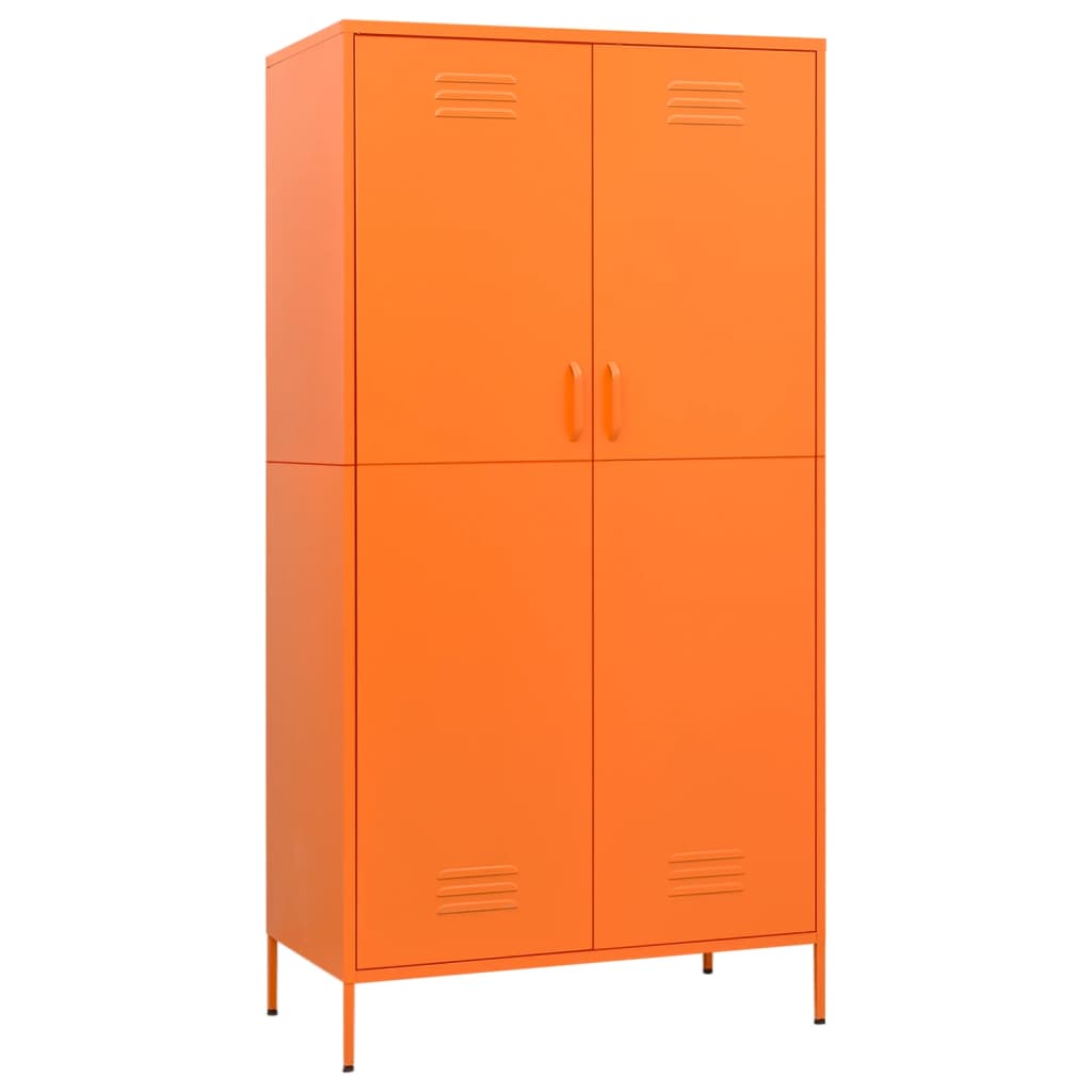 Steel Wardrobe 90cm Wide With 2 Doors - Vantage Home