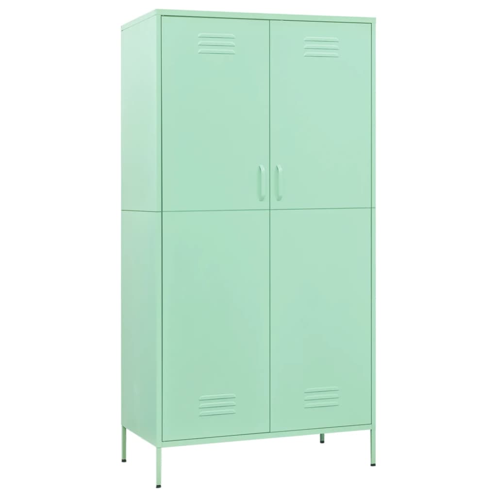 Steel Wardrobe 90cm Wide With 2 Doors - Vantage Home